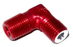adapter Flare Jet AN3 x 1/8"NPT, 90 grader, röd Lågt pris